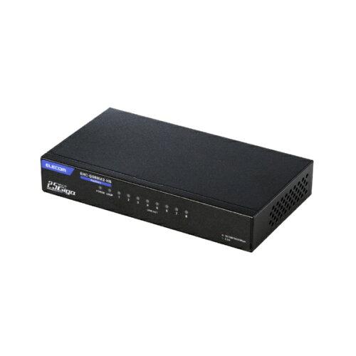 樂天商城 - ELECOM エレコム Giga対応スイッチ/8P/2.5G/金属/電源外付/ブラック(EHC-Q08MA2-HB)
