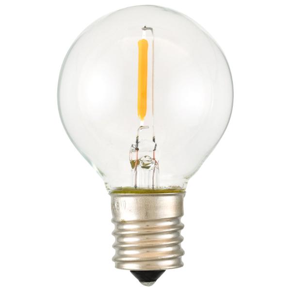 旭光電機 旭光 LEDフィラメントタイプ電球 ボール球(深赤系電球色/0.8W/G40/E17) G...