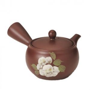 ヤマキイカイ Y507 富仙作 茶泥浅ツボお茶の花 急須