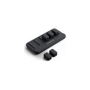 ANKER アンカー Anker Magnetic Cable Holder マグネット式 ケーブルホルダー ライトニングケーブル USB-Cケーブル Micro USBケーブル 他対応 デスク周り 便利グッズ (ブラック)(A8891011)
