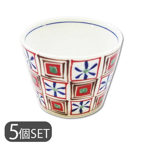 maebata こだわりの器【musbu】そばちょこ(単品) 花菱 (29126)【入数:5】