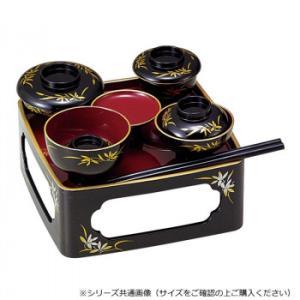 サンメニー 仏膳 6.5寸 黒(内朱・フチ金) 蒔絵 蘭 4307650625011 (2280916)