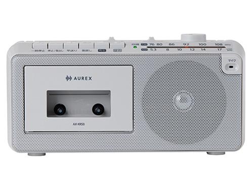 TOSHIBA 東芝 コンパクトラジオカセットレコーダー グレー AUREX（オーレックス） ワイドFM (AX-KR50(H))
