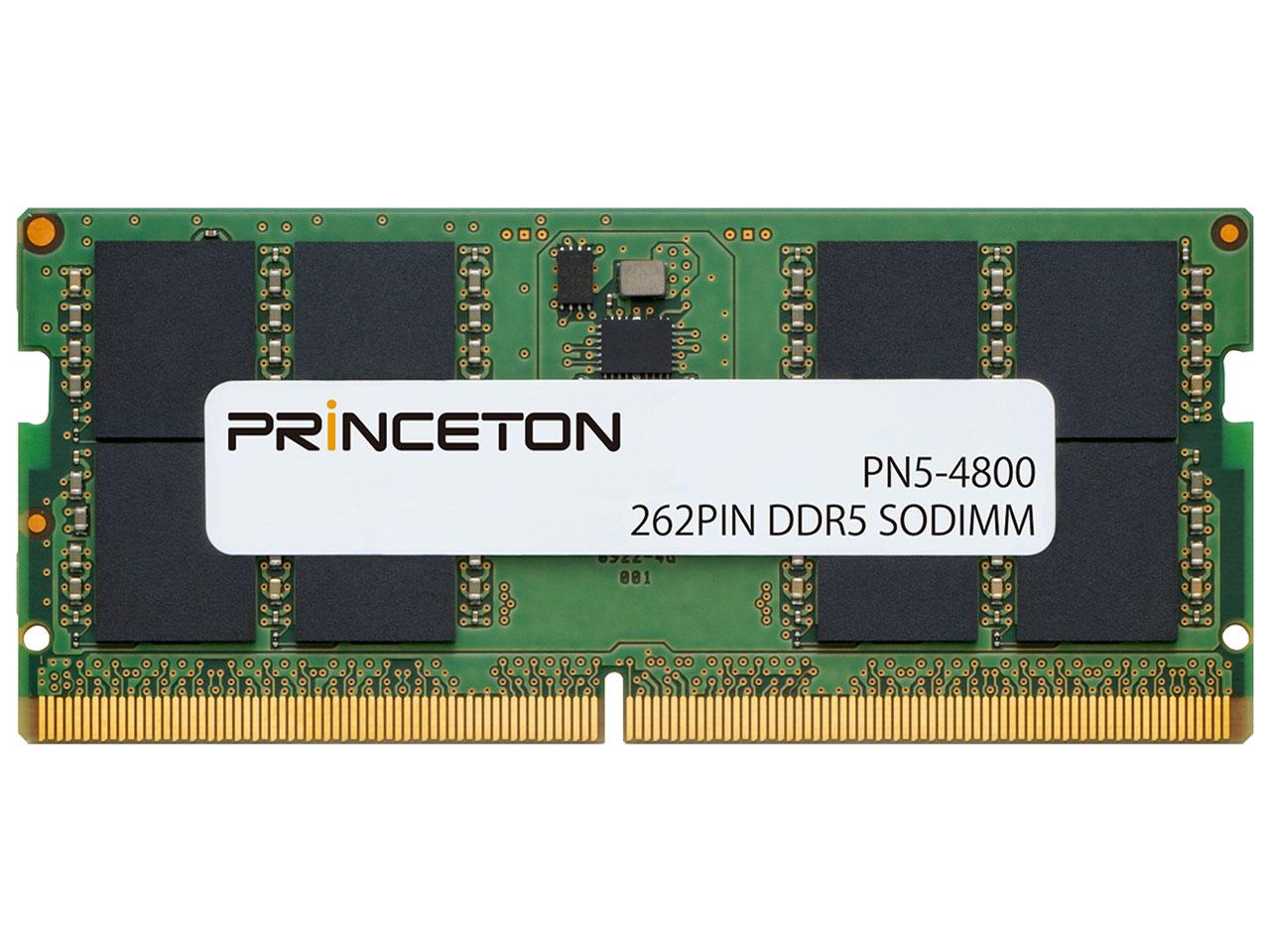 プリンストン DDR5-4800対応ノート・小型デスクトップPC用メモリーモジュール16GB(PN5-4800-16G)