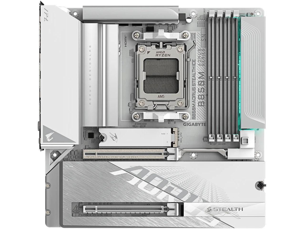 GIGABYTE B850M AORUS STEALTH ICE Micro-ATXマザーボード ホワイト MB7039