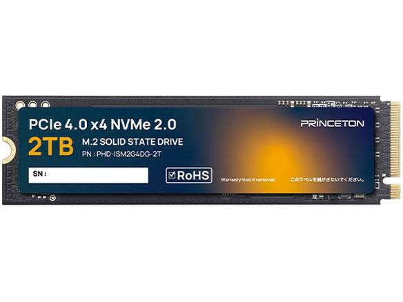 &nbsp;メーカー&nbsp;プリンストン&nbsp;商品カテゴリ&nbsp;PCパーツ＞内蔵SSD&nbsp;発送目安&nbsp;翌日までに発送（休業日除く）&nbsp;お支払方法&nbsp;銀行振込・クレジットカード&nbsp;送料&nbsp;送料無料&nbsp;特記事項&nbsp;&nbsp;その他&nbsp;※※※※※※※※※※※※※※※※※ 仕様 ※※※※※※※※※※※※※※※※※容量 2000 GB規格サイズ M.2 (Type2280)インターフェイス PCI-Express Gen4フラッシュメモリタイプ 3D NANDタイプ 内蔵NVMe ○厚さ 2.3 mm1GBあたりの価格 44 円読込速度 7100 MB/s書込速度 6400 MB/sTBW 640 TBWDWPD 0.29