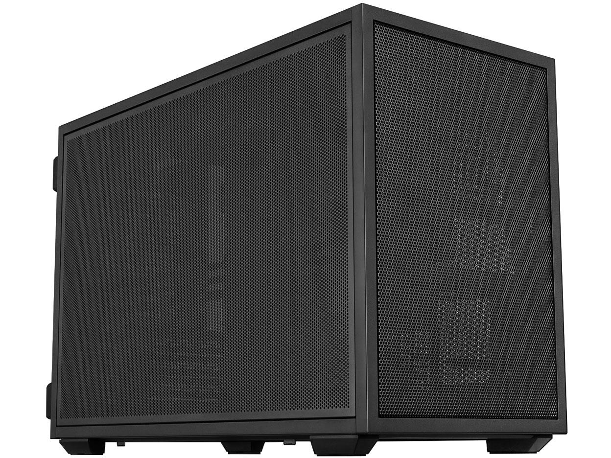 LIAN LI コンパクトPCケース B4-mATX Mesh Black MicroATX/Mini-ITX規格マザーボード対応 120mmファン2基標準搭載 縦置き・縦置き両対応 B4X