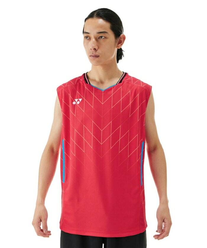 YONEX ヨネックス メンズゲームシャツ(ノースリーブ) (10699) [色 : ジャパンレッド] [サイズ : L]