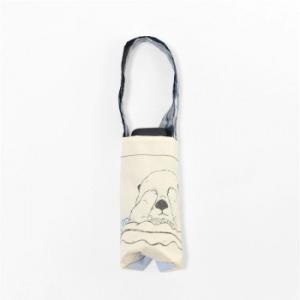 三国 47cm 黒コーティング晴雨兼用ミニ傘 5段スクエア ラッコ サックス S2521473 (2299720)