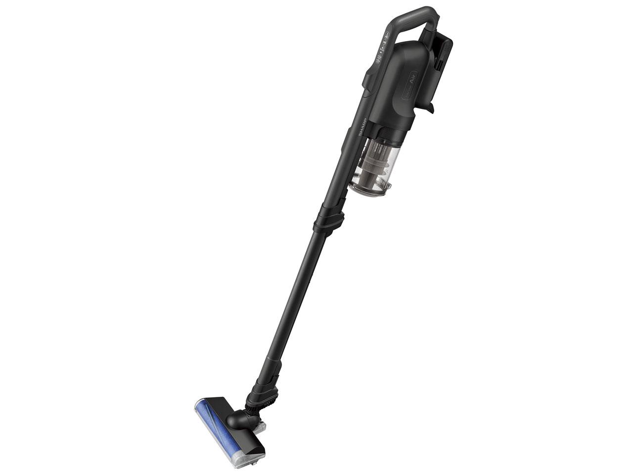 &nbsp;メーカー&nbsp;SHARP シャープ&nbsp;商品カテゴリ&nbsp;掃除機＞スティッククリーナー&nbsp;発送目安&nbsp;1〜2週間以内に発送予定&nbsp;お支払方法&nbsp;銀行振込・クレジットカード&nbsp;送料&nbsp;送料無料&nbsp;特記事項&nbsp;&nbsp;その他&nbsp;※※※※※※※※※※※※※※※※※ 仕様 ※※※※※※※※※※※※※※※※※タイプ スティック2in1(2way) ○集じん方式 サイクロンサイクロン種類 フィルターありコードレス（充電式） ○ヘッド種類 モーター式(自走式)騒音値 52〜60 dB集じん容積 0.3 L最長運転時間/連続使用時間 標準モード：90分/45分・自動モード：15分〜35分・強モード：15分充電時間 100分(周辺温度、使用条件などによって異なります)ライト機能 ○ダストケース丸洗い ○フィルター丸洗い ○本体寸法(幅x高さx奥行) 221x1050x268 mm質量 本体質量：1.3kg・標準質量：1.7kg(本体、バッテリー、パイプ、吸込口の合計質量)カラー ブラック系