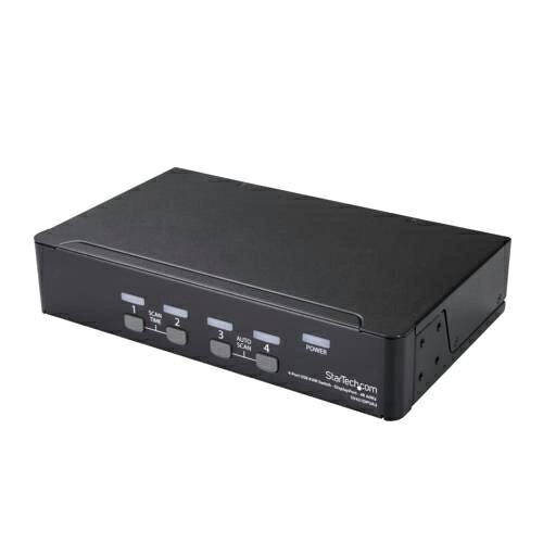 &nbsp;メーカー&nbsp;STARTECH.COM&nbsp;商品カテゴリ&nbsp;PCアクセサリ・サプライ＞切替器&nbsp;発送目安&nbsp;翌日までに発送（休業日除く）&nbsp;お支払方法&nbsp;銀行振込・クレジットカード&nbsp;送料&nbsp;送料無料&nbsp;特記事項&nbsp;&nbsp;その他&nbsp;[KVMスイッチ]4ポートKVMスイッチ。4K/60Hzのデジタルディスプレイ機能とコンピュータ4台の制御に対応します。 ◆ ●DisplayPortビデオ対応4ポートKVMスイッチ。ホットキー、手動切替えで4台のコンピューターにアクセス。USB ハブ内蔵。Dell/HP/Lenovoなど人気ブランドと互換 ●1台の大型モニターで 4K60Hzの解像度に対応。MSTパススルーにより複数ディスプレイをサポート ●頑丈なコンパクト筐体に大きく操作しやすいボタンがついたCPU切替器。アクセスしやすい前面部にUSB 2.0ハブを内蔵、接続するコンピュータ間でUSBデバイスを共有