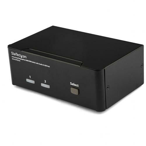 &nbsp;メーカー&nbsp;STARTECH.COM&nbsp;商品カテゴリ&nbsp;PCアクセサリ・サプライ＞切替器&nbsp;発送目安&nbsp;翌日までに発送（休業日除く）&nbsp;お支払方法&nbsp;銀行振込・クレジットカード&nbsp;送料&nbsp;送料無料&nbsp;特記事項&nbsp;&nbsp;その他&nbsp;[KVMスイッチ]1組のコンソールで2台の高解像度デュアルDisplayPort搭載コンピュータを制御 ◆ デュアルDisplayPort接続のネイティブサポートでアダプタが不要 1080pを超える2560x1600 @ 60Hz解像度に対応 低いリフレッシュレートで最大解像度3840x2400対応 DisplayPortインターフェースで7.1 チャネルHDデジタルオーディオに対応 3.5mm 2チャネル ステレオオーディオ+マイク