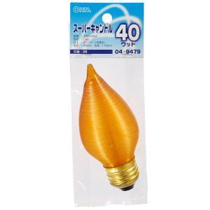 OHM オーム電機 スーパーキャンドルC48E26 40WA LB-C4640-AN (04-947 ...