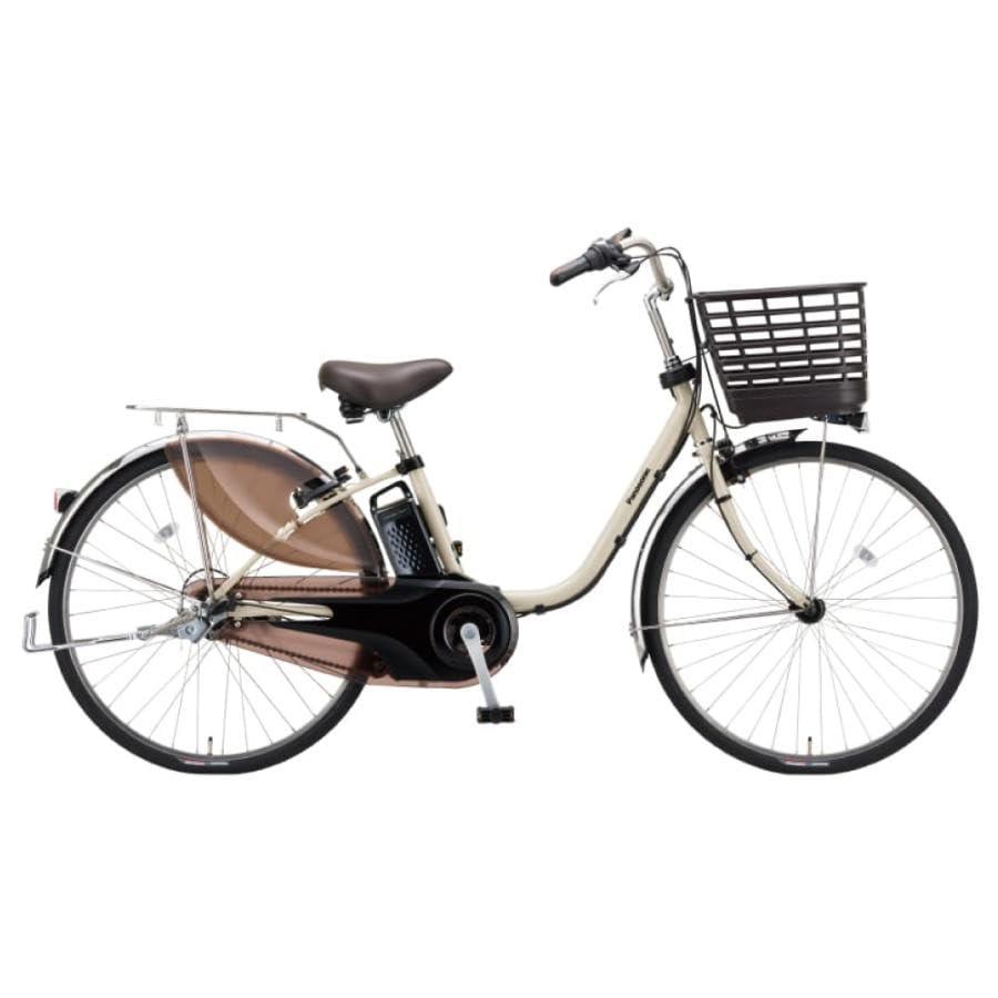 &nbsp;メーカー&nbsp;PANASONIC パナソニック&nbsp;商品カテゴリ&nbsp;自転車本体＞電動自転車&nbsp;発送目安&nbsp;1週間以内に発送予定&nbsp;お支払方法&nbsp;銀行振込・クレジットカード&nbsp;送料&nbsp;送料無料&nbsp;特記事項&nbsp;&nbsp;その他&nbsp;※※※※※※※※※※※※※※※※※ 仕様 ※※※※※※※※※※※※※※※※※タイプ シティサイクル用途 ショッピング向けタイヤサイズ 24×1 3/8 WOシフト数 3 段変速適応身長 138cm以上バッテリー容量 16 Ah充電時間 5 時間バッテリータイプ リチウムイオンパワーモード 59 kmオートモード 70 kmエコモード 107 km重量 26.8 kgサドル高 710mm〜845mm全長 1775 mm全幅 580 mm純正オプション サイクルカバー・フロントチャイルドシート・リヤチャイルドシート・リヤバスケット・フロントバスケットカバー・リヤバスケットカバー・子供用ヘルメットカラー ホワイトグレー