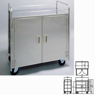 ドア付配下膳車 SK-11F【給食用ワゴン 給...の紹介画像2