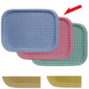 【まとめ買い10個セット品】 Rトレー取手なし 角(ノンスリップ加工) M チェックピンク【サービストレー 人気 キッチン トレイ 業務用サービストレー 収納ト...
