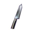17層槌目ダマスカス三徳(鹿角柄)朴サヤ付き 180mm【三徳包丁 サビにくい鋼、17層】【ECJ】