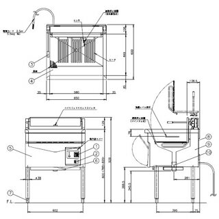 コメットカトウ フライヤー 電気式 CF3-ESシリーズ 650×600×800 CF3-ES27 LPG(プロパンガス)【電気式フライヤー からあげ 業務用 天ぷら フライヤー 揚げ物 揚げ機械 ポテト フライやー 電気揚げ物器 とんかつ】【メーカー直送/後払い決済不可】【ECJ】