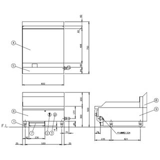 コメットカトウ ミディアムデューティカウンターライン グリドル・CMGシリーズ 600×750×300 CMG-6075Y 12A・13A(都市ガス)【メーカー直送/後払い決済不可】【ECJ】