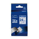 【まとめ買い10個セット品】 ブラザー ピータッチ用 テープカートリッジ TZE-253 白 青文字 1巻8m【ECJ】
