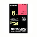 カシオ ネームランド用テープカートリッジ XR-6RD 赤 黒文字 1巻8m【ECJ】