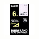 【まとめ買い10個セット品】 カシオ ネームランド用テープカートリッジ XR-6X 透明 黒文字 1巻8m【ECJ】