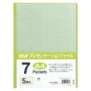【まとめ買い10個セット品】 テージー プレゼンテーションファイル PTF-07-15 ライトグリーン 5冊【ECJ】