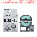 【まとめ買い10個セット品】 キングジム 「テプラ」PRO SRシリーズ専用テープカートリッジ SS6KW 白 黒文字 1巻8m【ECJ】