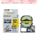 【まとめ買い10個セット品】 キングジム 「テプラ」PRO SRシリーズ専用テープカートリッジ SC12YW 黄 黒文字 1巻8m【ECJ】