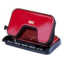 【まとめ買い10個セット品】 マックス 軽あけパンチ スクーバ DP90125 レッド 1台【ECJ】