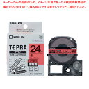 【まとめ買い10個セット品】 キングジム 「テプラ」PRO SRシリーズ専用テープカートリッジ SC24RW 赤 黒文字 1巻8m【ECJ】