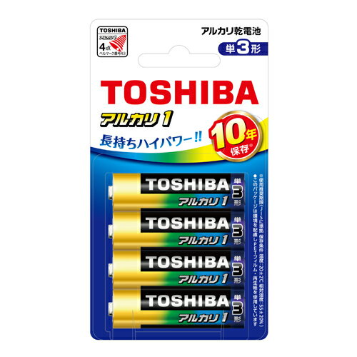 東芝 アルカリ乾電池アルカリ1 LR6AN 4BP 4本 東芝 アルカリ乾電池アルカリ1 LR6AN 4BP 4本