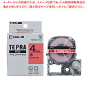 【まとめ買い10個セット品】 キングジム 「テプラ」PRO SRシリーズ専用テープカートリッジ SC4R 赤 黒文字 1巻8m【ECJ】