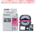 【まとめ買い10個セット品】 キングジム 「テプラ」PRO SRシリーズ専用テープカートリッジ SC24P ピンク 黒文字 1巻8m【ECJ】
