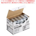 【まとめ買い10個セット品】 キングジム 「テプラ」PRO SRシリーズ専用テープカートリッジ ST12K-5P 透明 黒文字 5巻(1巻8m)【ECJ】