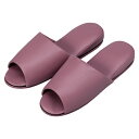 【まとめ買い10個セット品】 オーミケンシ 抗菌レザー調スリッパ 10835511 ライラック 10足【ECJ】