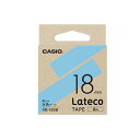 【まとめ買い10個セット品】カシオ ラベルライター Lateco XB-18SB 水色 黒文字 1巻8m【ECJ】
