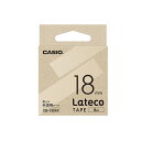 【まとめ買い10個セット品】カシオ ラベルライター Lateco XB-18MX 半透明 黒文字 1巻8m【ECJ】