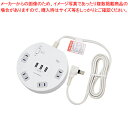 ELPA 丸形集中スイッチ付USBタップ WLS-LS402RUSB(W) 【ECJ】