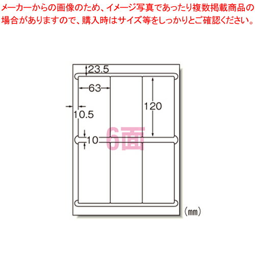 ラベルシール〔プリンタ兼用〕6面 72206 1袋【ECJ】(2)