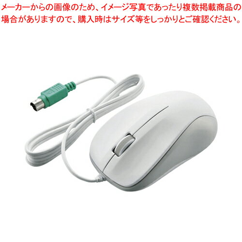 【まとめ買い10個セット品】光学式マウス PS2 有線 3ボタン Mサイズ M-K6P2RWH/RS ホワイト 1個【ECJ】