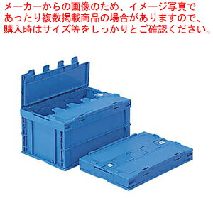 【まとめ買い10個セット品】折りたたみコンテナ 蓋つき 41.7L P41B 551170 (BL504) アオ 1個【ECJ】