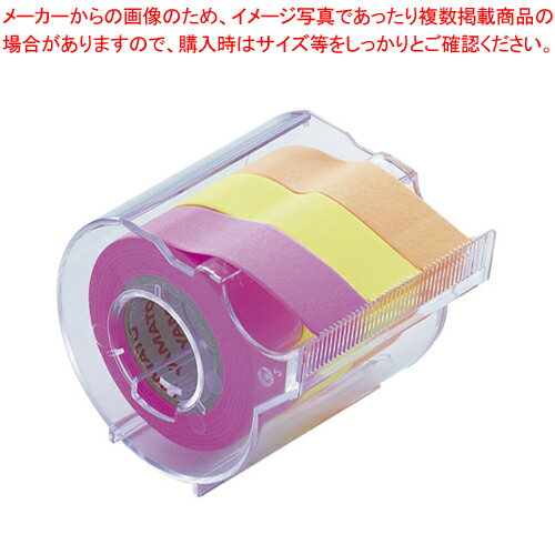 メモックロールテープ 蛍光カラー RK-15CH-C 1個【事務用品 文具 メモ 蛍光カラー 蛍光紙 3色入 ロール..