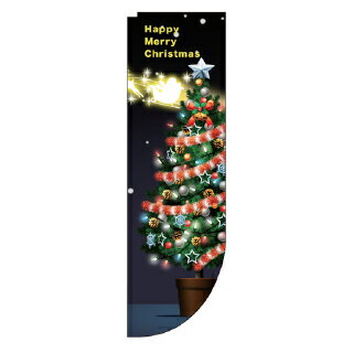 Rフラッグ Happy Merry Christmas【受注生産品/納期約2週間】【ECJ】