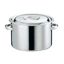 EBM 18-8 半寸胴鍋(目盛付)30cm 手付【おでん用鍋 業務用半寸胴鍋 料理 業務用パスタ鍋 業務用鍋通販】【ECJ】