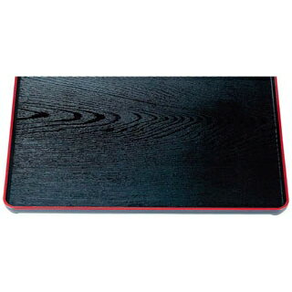 【まとめ買い10個セット品】 地木目長手盆 黒天朱 尺7寸 ABS樹脂【ECJ】