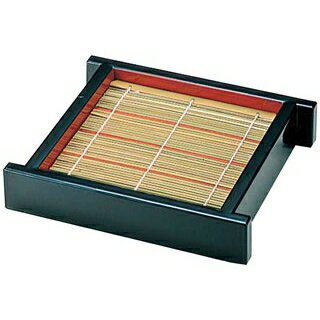 【まとめ買い10個セット品】 DX そばセイロ 黒内朱 小 竹ス付 6-784-1.2【ECJ】