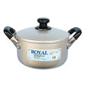 【まとめ買い10個セット品】 ロイヤル アルマイト 両手鍋 20cm【ECJ】