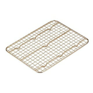 【まとめ買い10個セット品】 ステンレス 角バットアミ クリンプ目(金メッキ付)6枚取【ECJ】