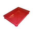 【まとめ買い10個セット品】 EBM PP半透明カラー番重 B型 小 レッド(サンコー製)【ECJ】